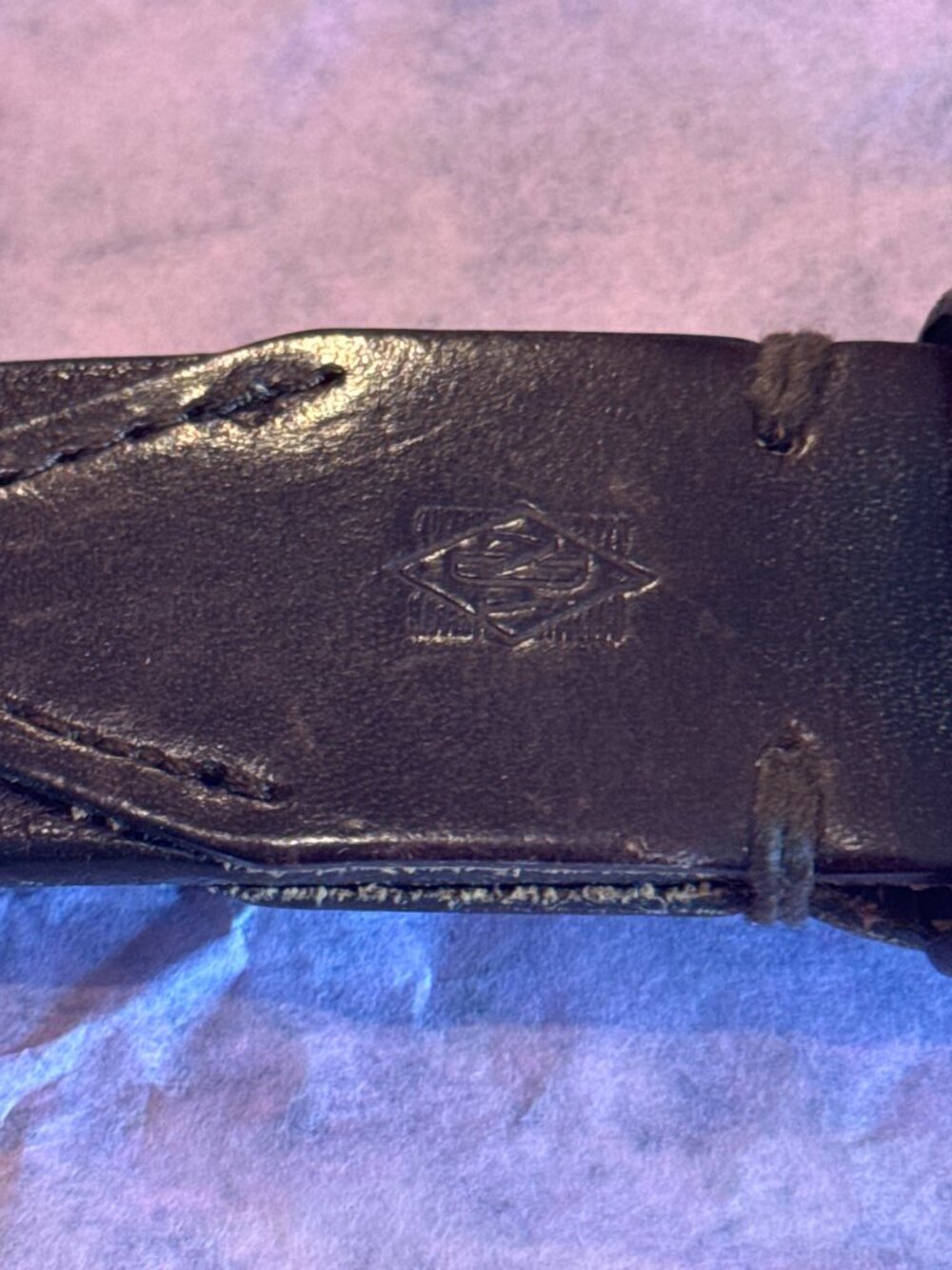 Martin Dingman Dark Brown Leather Belt Men’s 38 - Picture 2 of 6